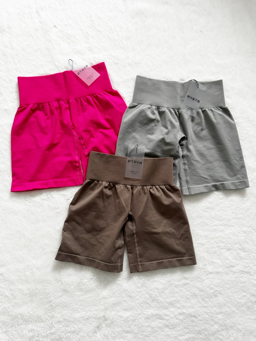 NVGTN | Bundle Of 3 Solid Seamless Shorts